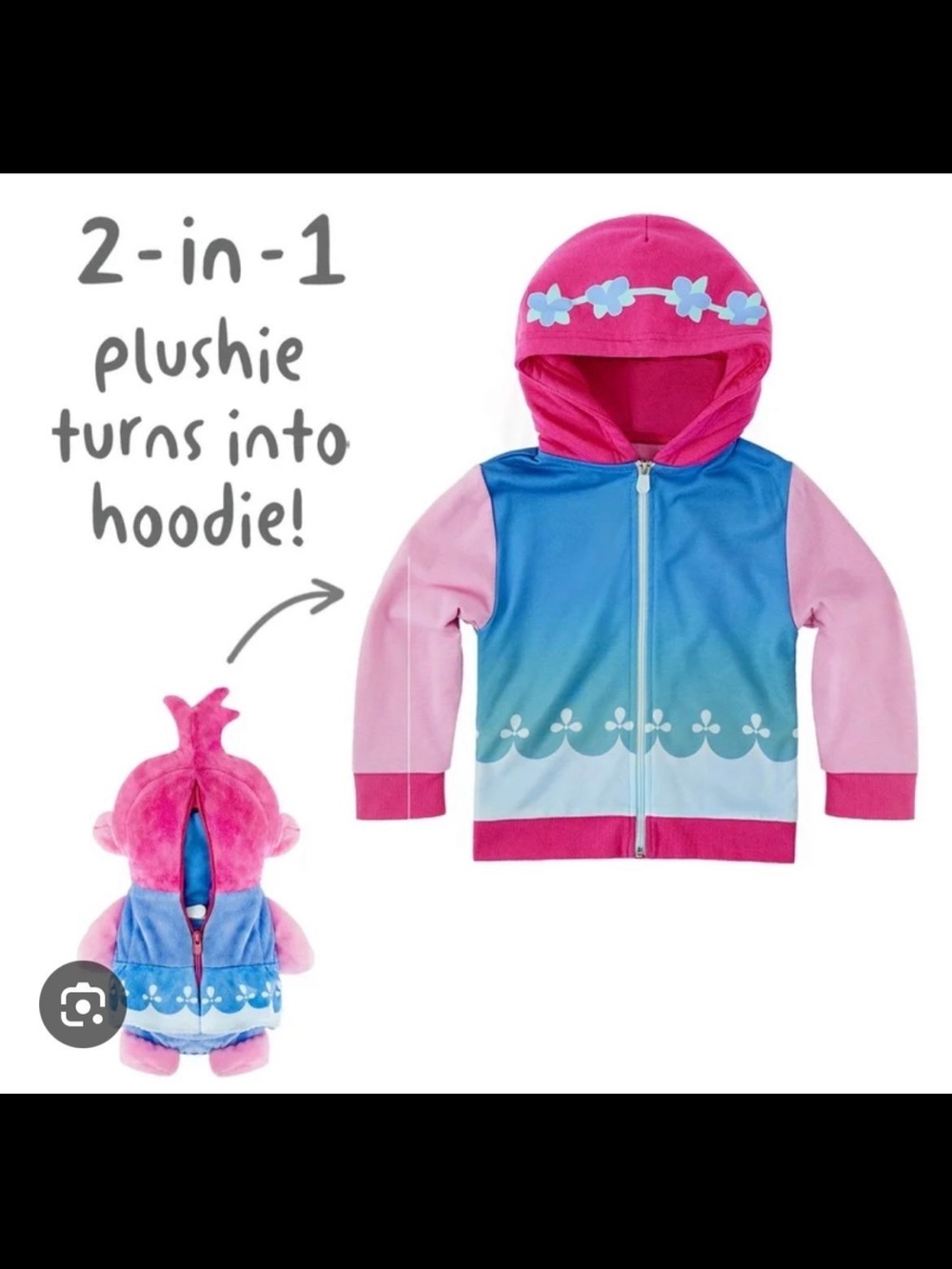 Cubcoat Trolls poppy with Pink and Blue Outfit